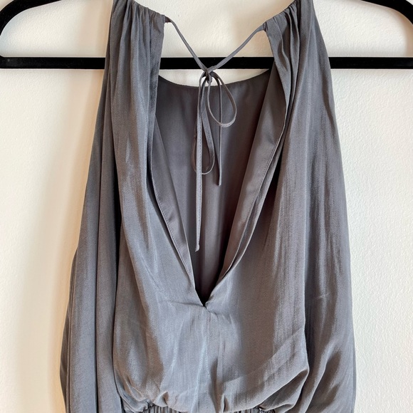 H&M Conscious line, gray (slightly metallic) maxi dress. - Picture 3 of 3